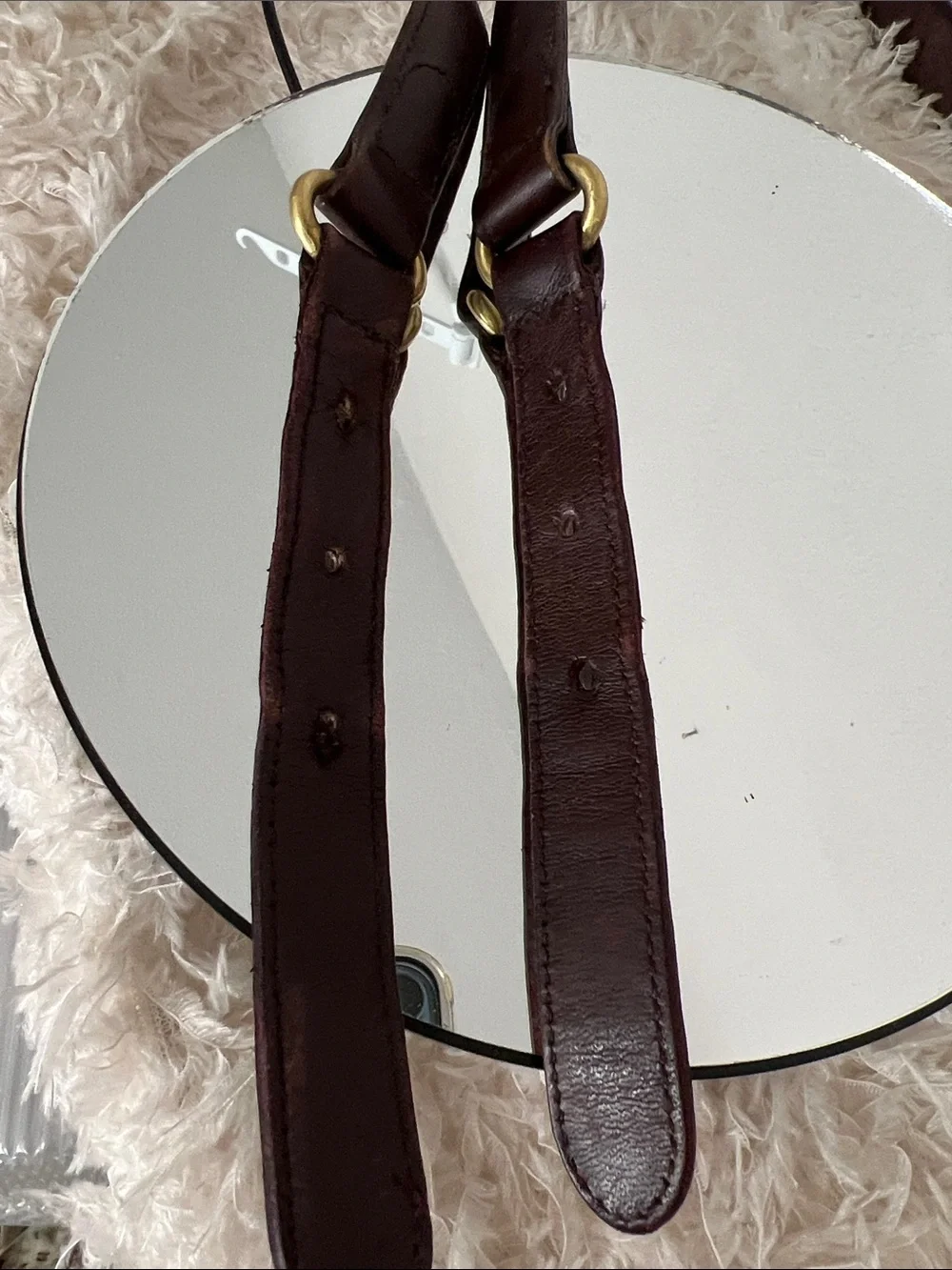 Coach Vintage  Mahogany Equestrian Leather Crossbody Bag